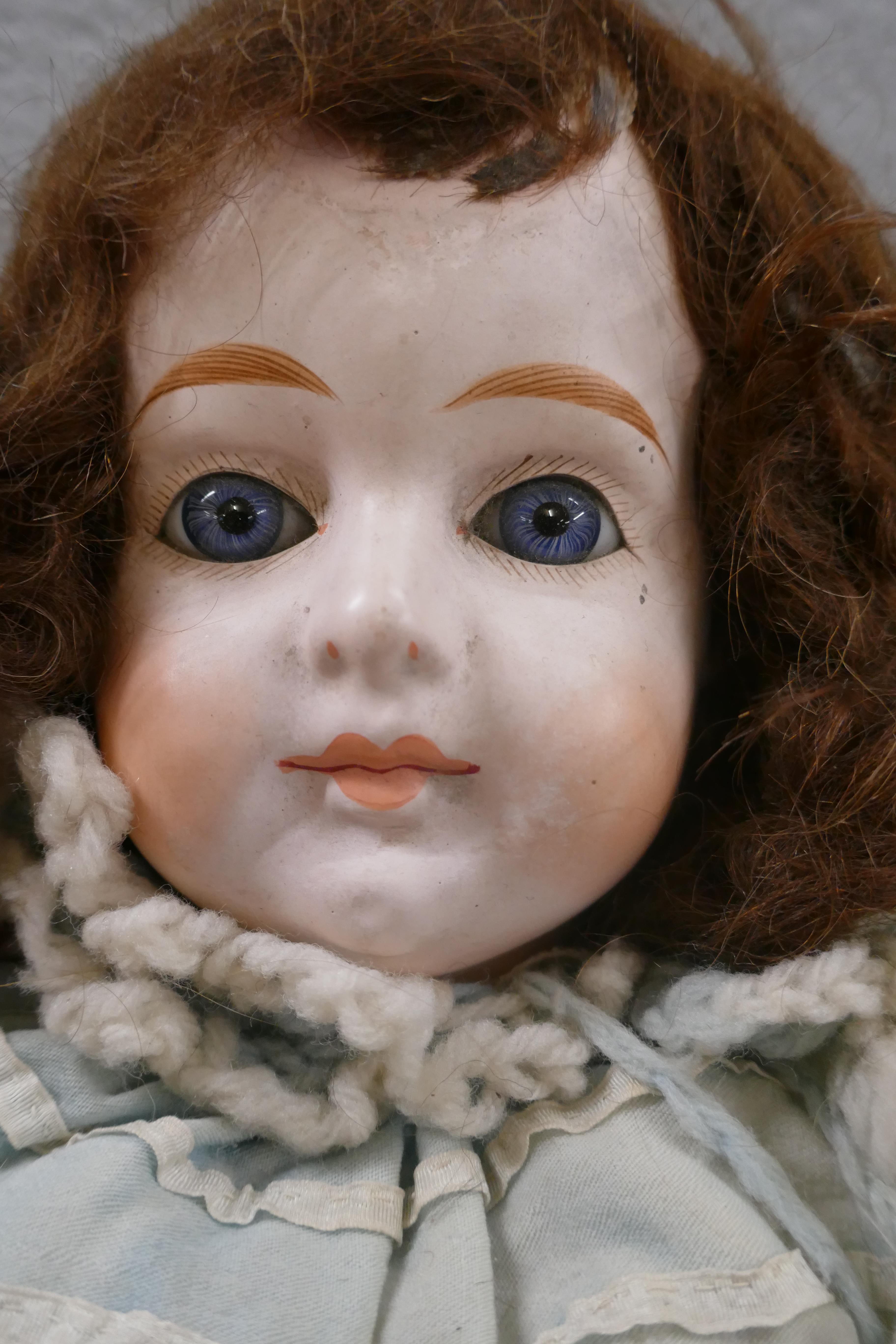 Two dolls; a Victorian composition doll and a wax over composition doll, 49cm/60cm - Image 6 of 8