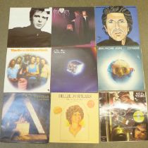 Fifteen LP records, mostly 1980s including Peter Gabriel and Stevie Nicks