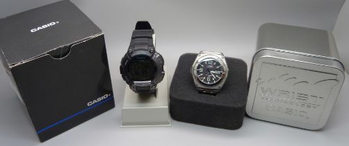 Two Casio wristwatches, boxed