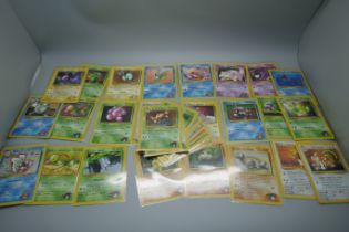 40 Gym Heroes vintage Pokemon cards