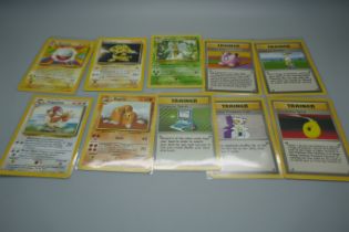 10 Base set rare vintage Pokemon cards
