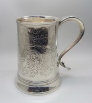 A George III silver mug, London 1797, 297g