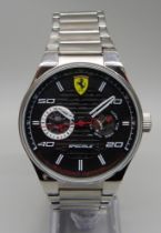 A gentleman's Scuderia Ferrari wristwatch, with case