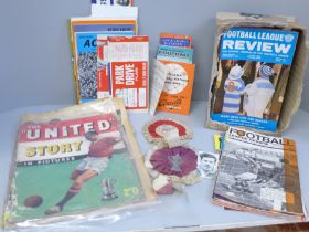 Football ephemera; Football League Review, Daily Express fixture lists, 1950s and 1960s Players'