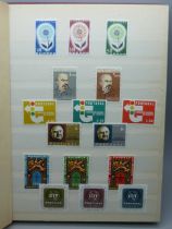 Stamps; Portugal mint stamps in stock book wtih useful Europa sets and mini sheets included