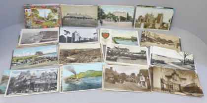 Approximately 210 circa 1906 and later postcards, postally used including Scottish clan
