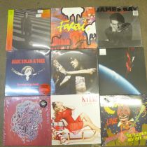 Ten new LP records, mostly sealed, Sting, Marc Bolan, Kylie Minogue, etc.