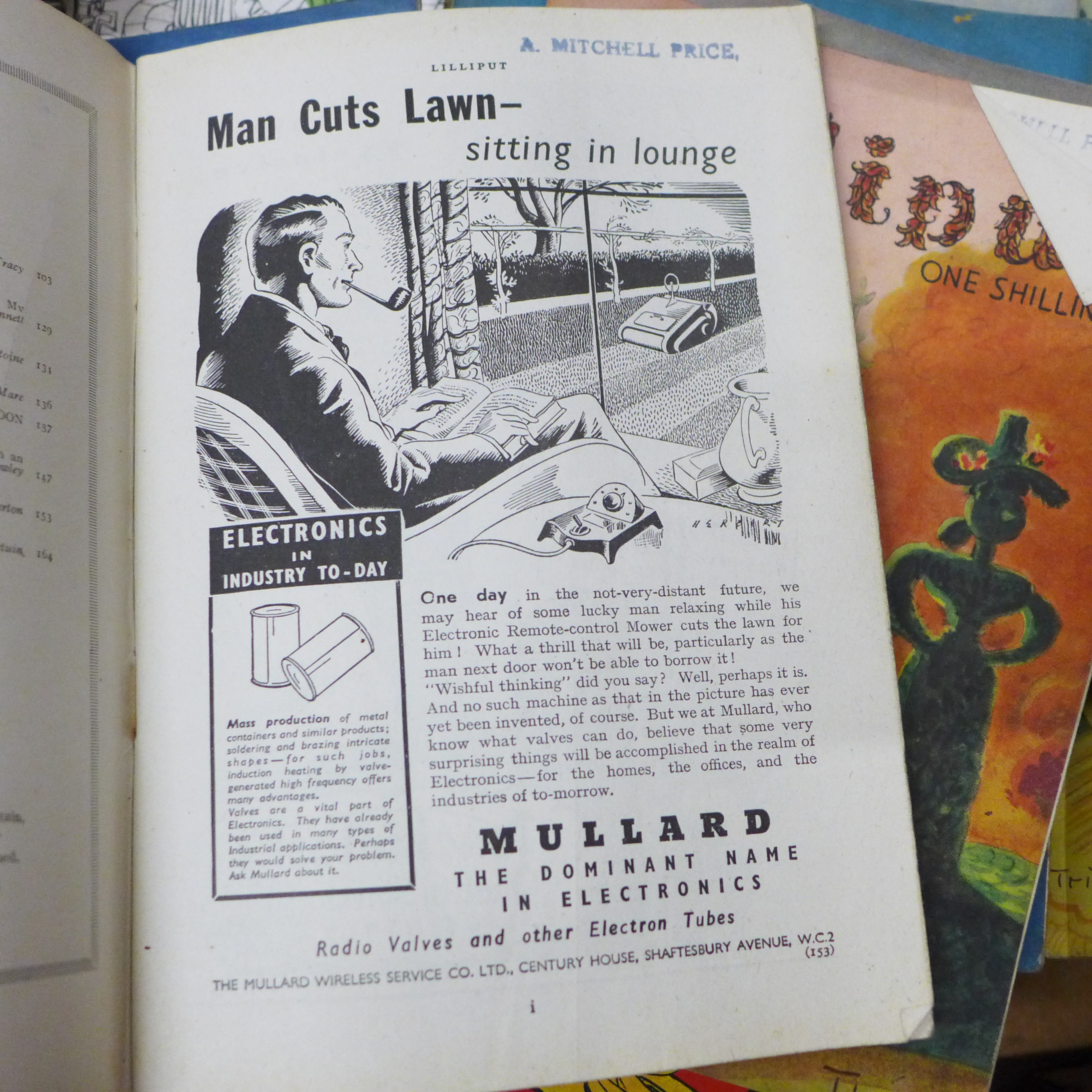 A box of Lilliput small format magazines, 1940s and later, later issues larger format and some Men - Image 8 of 9