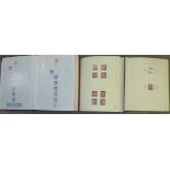 Three albums of Machin stamps, detailed catalogue descriptions and a smaller album