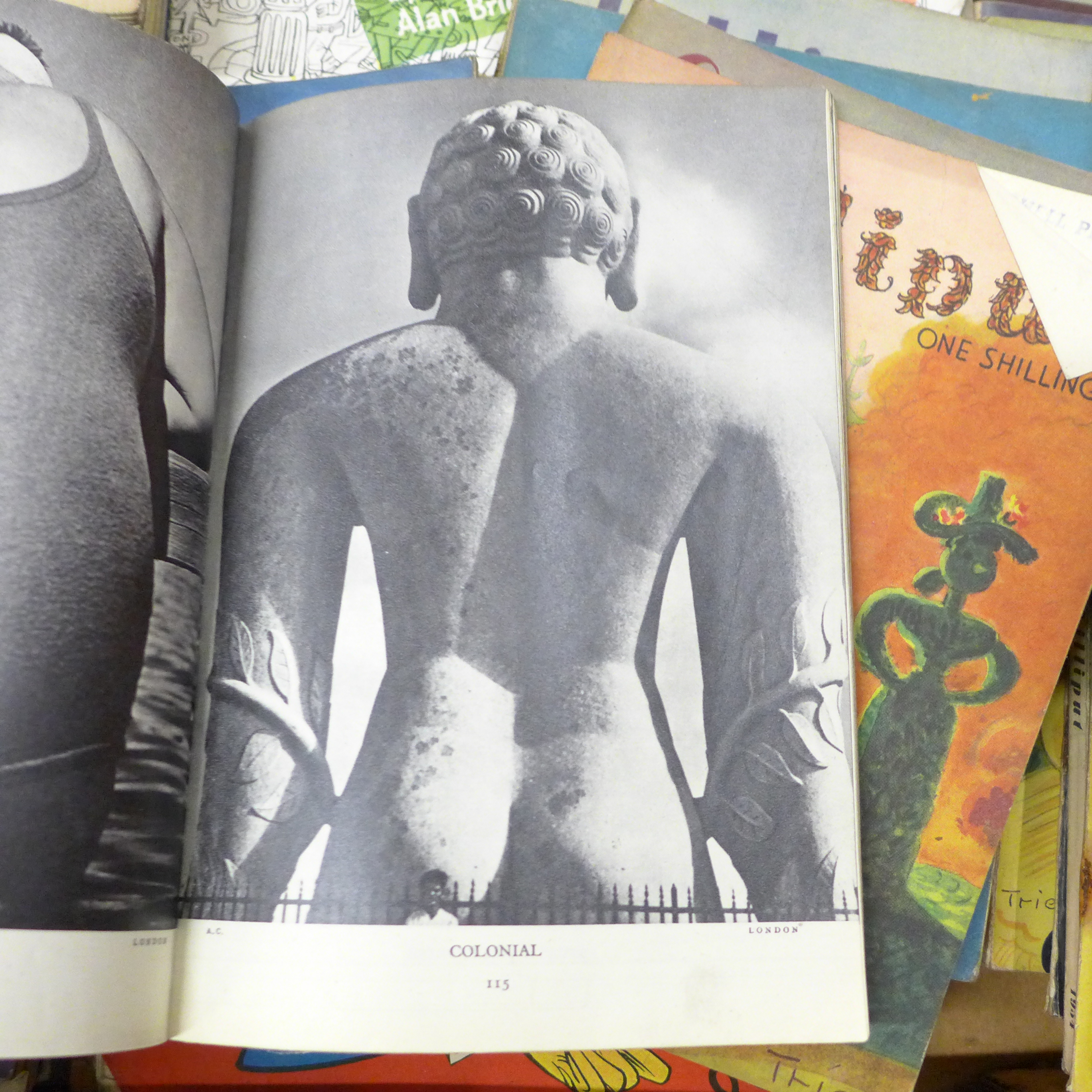 A box of Lilliput small format magazines, 1940s and later, later issues larger format and some Men - Image 7 of 9