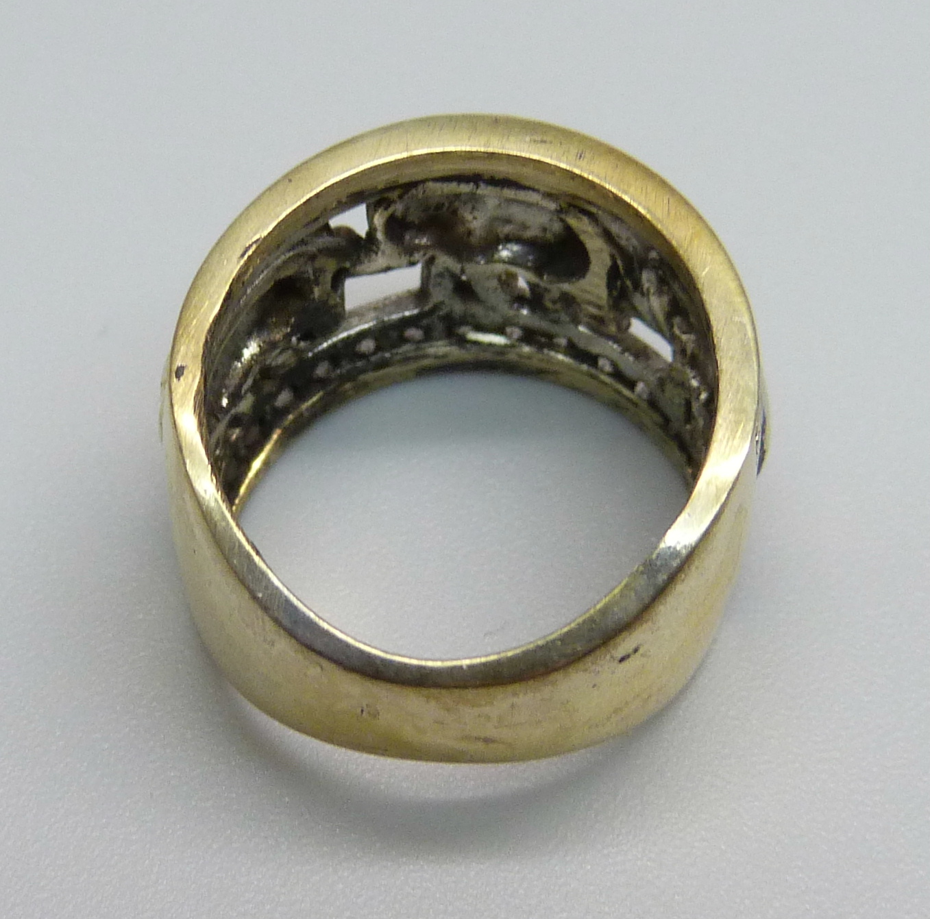 A silver gilt ring with elephant detail, K - Bild 3 aus 3