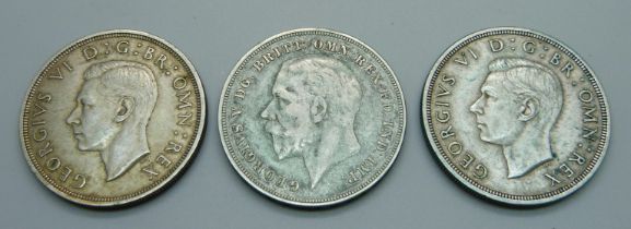 Three crowns, 1935 and 2x 1937