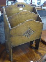 An 18th Century style Ipswich oak newspaper stand