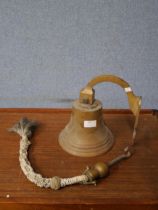 A wall mounted bell