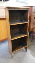 A small early 20th Century oak open bookcase