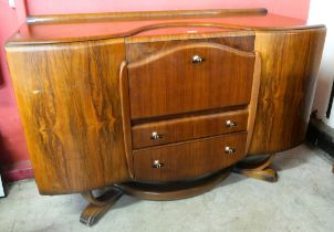 A Beautility walnut cocktail sideboard