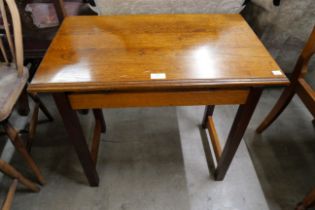 An Art Deco oak occasional table