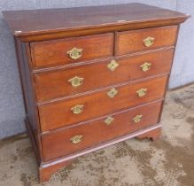 A George I oak chest of drawers