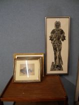 A mixed lot of four prints and paintings