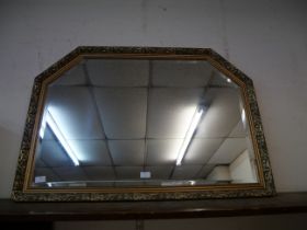 A gilt framed bevel edged mirror