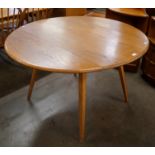 An Ercol Blonde elm and beech Windsor drop-leaf table