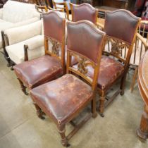 Two French style cream and parcel gilt chests of drawers