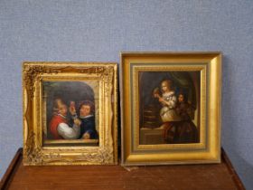 Four 20th Century Dutch oils on copper/board, etc.