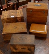 Four assorted Victorian boxes