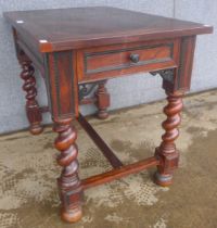 A 19th Century Spanish rosewood single drawer side table