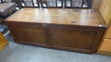 A pine and beech blanket chest