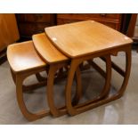 A Nathan Burlington teak nest of tables