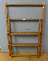 Two wooden cloth racks