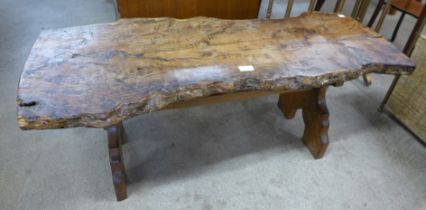 A yew wood coffee table