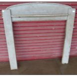 A painted steel Art Deco fire surround