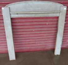 A painted steel Art Deco fire surround