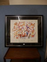 A British Olympic Legends print, Celebration of 100 Years, British Olympic Achievements, signed by