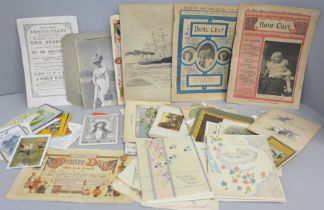 Ephemera and greetings cards, Victorian and later
