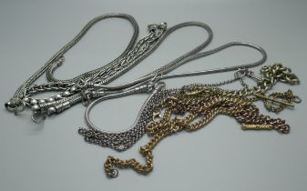 Albert chains, neck chains, etc.