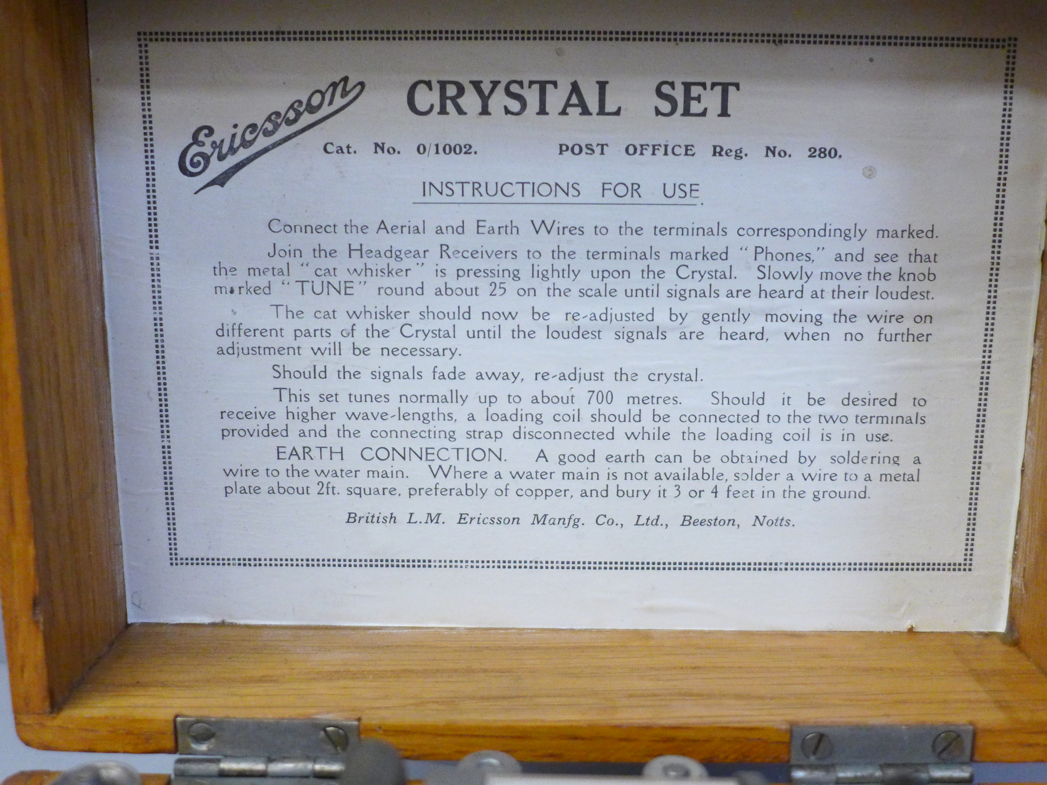 An Ericsson crystal set and a Morse code device - Bild 4 aus 6