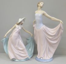 Two Lladro figures, Dancer and Spring Dance, Spring Dance a/f