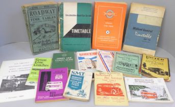 Bus and Coach Company timetables 1927-68