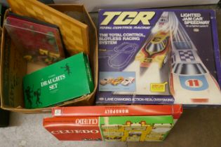 A TCR lighted Jam Car Speedway set, Cluedo, Monopoly, Lighted, etc. **PLEASE NOTE THIS LOT IS NOT