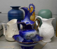 Seven vases/jugs **PLEASE NOTE THIS LOT IS NOT ELIGIBLE FOR POSTING AND PACKING**