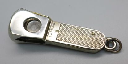 A silver cigar cutter, Birmingham 1973