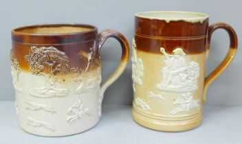 A Royal Doulton stoneware Harvest tankard and another Harvest tankard