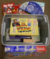 A collection of vintage games, art sets and sketch pads **PLEASE NOTE THIS LOT IS NOT ELIGIBLE FOR