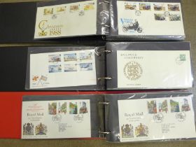 Three albums of stamp first day covers