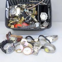 A collection of lady's and gentleman's wristwatches