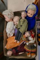 A case of mid 20th Century and later dolls, including some old shop stock **PLEASE NOTE THIS LOT