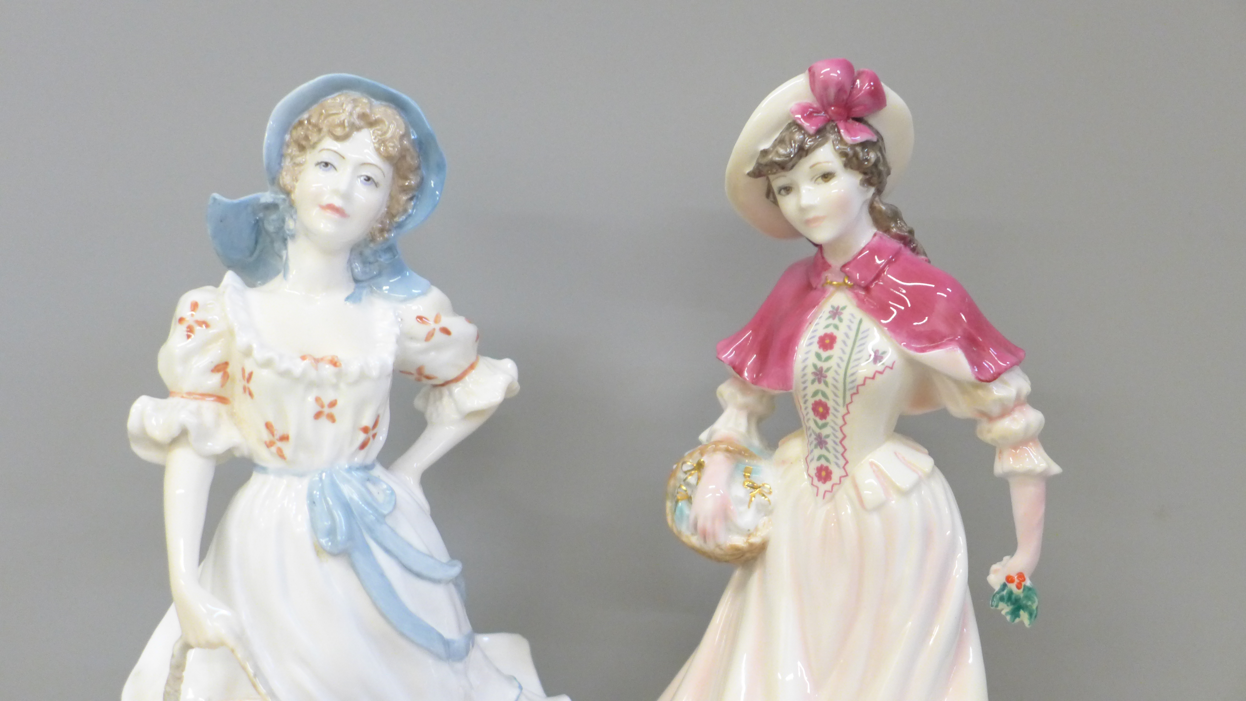 Two Royal Worcester figures; Noëlle and The Milkmaid - Image 2 of 3